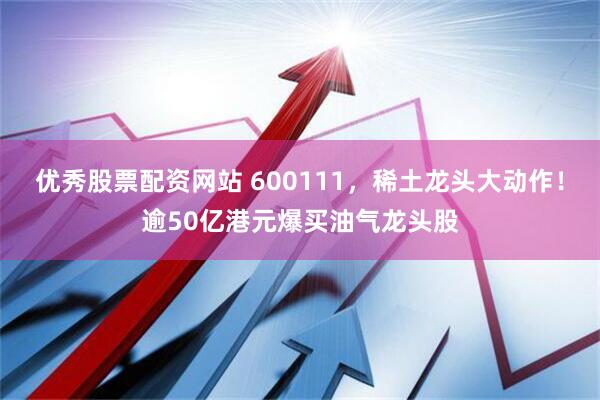 优秀股票配资网站 600111，稀土龙头大动作！逾50亿港元爆买油气龙头股
